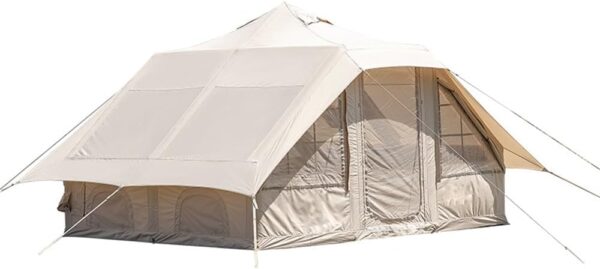 Large Inflatable Glamping Tent Outdoor Glamping Inflatable Camping Tent Outdoor Blow Up Tent Water Repellent Cotton Breathable and Comfortable