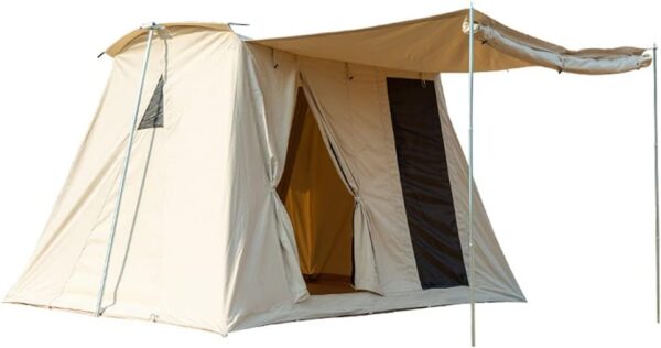 Cabin Tent for 5 to 8 Person Family Camping Tents with Carrying Bag Cotton Canvas Tent for Family Trip, Hiking, Picnic and Party Beige 5~8 Person (Beige 5~8 Person)