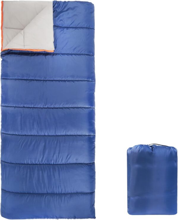 Cold Weather Sleeping Bag, Twin, Blue