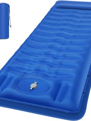 Sleeping Pad, Ultralight Thicken Inflatable Sleeping Pad for Camping, Built-in Pump, Great for Camping, Hiking, Carry Bag, Repair Kit, Compact & Lightweight Air Mattress(Blue)