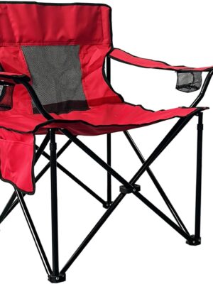 Camping Chair, Outdoor Portable Picnic Folding Fishing Chair with 2 Cup Holder for Fishing, Sports, Beach and Camping