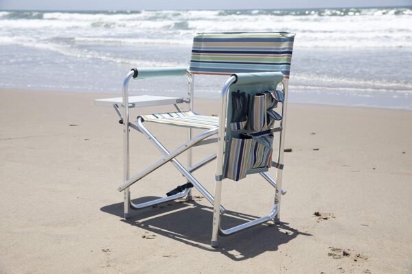 Sports Chair with Side Table, Beach Chair, Camp Chair for Adults,